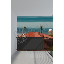 Görgülü Shop Balkon Demiri Için Bağcıklı Veya Kuşgözü Kapsül Halkalı Korkuluk Perdesi