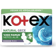 3 Adet Kotex Natural Hijyenik Ped Ultra, Gece 6'lı