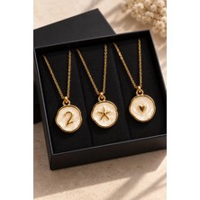 The Collection Minimal 3’lü Deniz Yıldızı, Yunus Balığı, Kalp Figür Kolye Seti