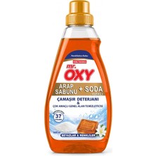Mr.Oxy 5 Adet Mr. Oxy Arap Sabunu ve Soda Katkılı Sıvı Çamaşır Deterjanı Renkliler Için 1480 ml