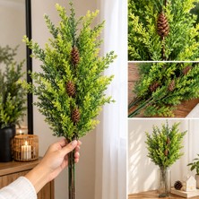 Ecrella Tek Dal Kozalaklı Yelpaze Çam Yapay Dal Yılbaşı Dekoru 1 Adet