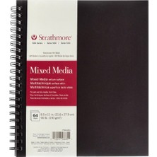 Strathmore 500 Series Mixed Media Book 190GR Spiralli 32 Sayfa 21.6 x 27.9cm