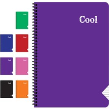 5 Adet Keskin Color Cool Spiralli Pp Kapak A4 Çizgili Defter 96 Yaprak
