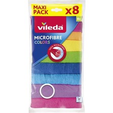 Vileda Mikrofiber Colors Temizlik Bezi 8'li Paket