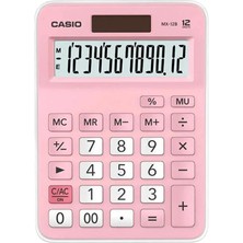 5 Adet Casio MX-12B-PK Masaüstü Hesap Makinesi 12 Haneli Pembe