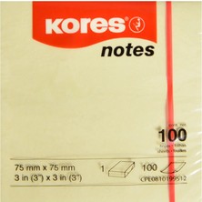 2 Adet Kores Yapışkanlı Not Kağıdı 75 mm x 75 mm Neon Sarı 100 Yaprak