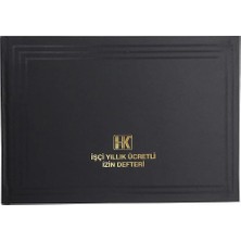 2 Adet Ulaş Yıllık Ücretli Izin Defteri Ciltli 96 Yaprak 20 cm x 28 cm