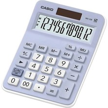 2 Adet Casio MX-12B-LB Masaüstü Hesap Makinesi 12 Haneli Açık Mavi