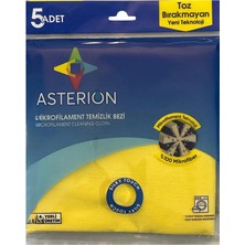 2 Adet Asterion Mikrofilament Temizlik Bezi Sarı 5'li Paket
