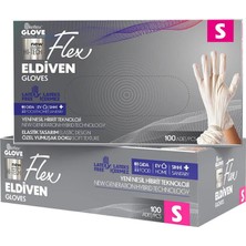 2 Adet Flex Tpe Hibrit Eldiven Small Beyaz 100'LÜ