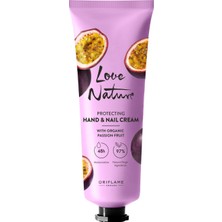 Oriflame Love Nature Organik Çarkıfelek Meyveli El ve Tırnak Kremi 48 Saat Nem 75 ml