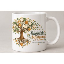 Öğretmen Ağaç Kupa, Tasarım Kupa, Baskılı Seramik Kupa, Temalı Kupa, Özel Tasarım Bardak, Kahve Kupası, Hediyelik Kupa