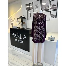 Orhan Store Desenli Bordo Tunik