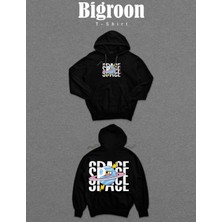 BUMETA Uzay Space One Eye Cosmos Gezegen Sweatshirt Unisex Kapüşonlu Hoodie