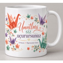 Öğretmen Umut Kupa, Tasarım Kupa, Baskılı Seramik Kupa, Temalı Kupa, Özel Tasarım Bardak, Kahve Kupası, Hediyelik Kupa