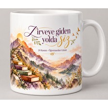 Öğretmen Zirve Kupa, Tasarım Kupa, Baskılı Seramik Kupa, Temalı Kupa, Özel Tasarım Bardak, Kahve Kupası, Hediyelik Kupa