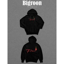 BUMETA Flame Ateş Kibrit Retro Alev Sweatshirt Unisex Kapüşonlu Hoodie