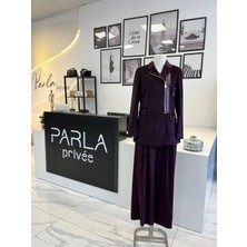 Wennora Bordo Ceket & Pantolon Takım