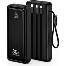 Hepu HP-AP10 Armor 30.000 Mah 22.5W Hızlı Şarj Entegre Kablolu Powerbank