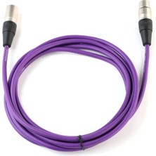 Pawer 20 Metre Mor Renk Xlr-Xlr Mikrofon Kablosu | Sahne & Stüdyo Için Profesyonel Stereo Ses Kablosu