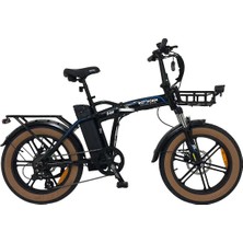 Roxform R-400 Elektrikli Katlanabilir Bisiklet 20AH Shimano Altus Hidrolik Fren Alüminyum Kadro Siyah