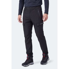Slazenger Clımax I Erkek Içi Polarlı Rüzgar ve Su Geçirmez Softshell Siyah Pantolon