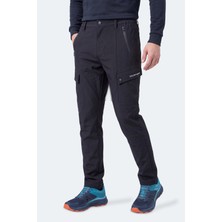 Slazenger Coreva Erkek Içi Polarlı Rüzgar ve Su Geçirmez Softshell Siyah Pantolon