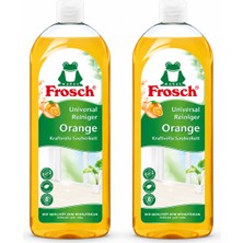 Frosch Portakal Özlü Çok Amaçlı Yüzey Temizleyici 750 ml 2li Paket (Toplam 1,5 L)