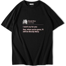 Brz Collection Unisex Oversize Lady Gaga - Bloody Mary T-Shirt Siyah