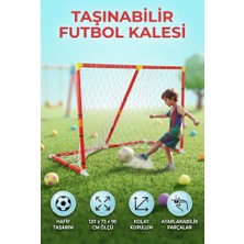 Farbu Oyuncak 3'ü 1 Arada Mega Futbol Kalesi! Taşınabilir Fileli 120CM Toplu Eğlenceli Futbol Kalesi Oyun Seti