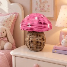Mood Concept El Yapımı Rattan Bambu Açık Kahverengi -Pembe Mantar( 6 x 4)