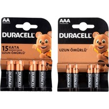 Duracell 4 Lü Kalem ve Ince Kalem Pil Paketi