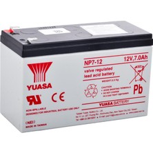 Yuasa Np7-12 - 12V 7 Ah F1 (Ince) Bakımsız Kuru Akü