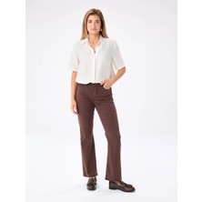 Faik Sönmez Flare Paça Parça Boya Tenselli Pantolon W27PNT026