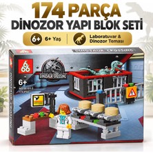 Elifeshop Dinozor Laboratuvarı Yapı Blok Seti 174 Parça 6+ Yaş Dinozor Figürlü Oyun Seti