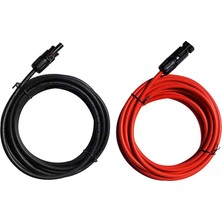 SB 6 mm Solar Kablo 5 M Kırmızı ve 5 M Siyah (Tip 4 Soketli)
