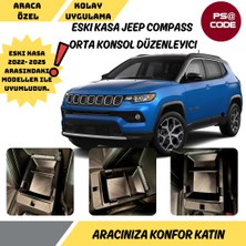 PSA Code Eski Kasa Jeep Compass Orta Konsol Düzenleyici ve Organizer 2022-2025 Modelle Uyumlu