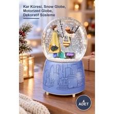4 Adet Motorlu Küre – Kar Küresi, Snow Globe, Motorized Globe, Dekoratif Sü