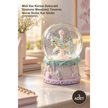 3 Adet Atlı Karınca – Midi Kar Küresi Dekoratif Süsleme Masaüstü Tasarım Sn