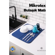 Homelka Mikrotex Bulaşık Matı Süper Emici Bulaşık Kurutma Matı 45X36CM Tezgah Üstü Bulaşık Matı
