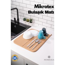 Homelka Mikrotex Bulaşık Matı Süper Emici Bulaşık Kurutma Matı 45X36CM Tezgah Üstü Bulaşık Matı