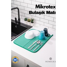 Homelka Mikrotex Bulaşık Matı Süper Emici Bulaşık Kurutma Matı 45X36CM Tezgah Üstü Bulaşık Matı