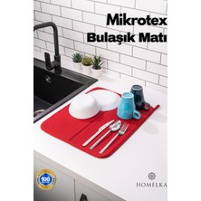 Homelka Mikrotex Bulaşık Matı Süper Emici Bulaşık Kurutma Matı 45X36CM Tezgah Üstü Bulaşık Matı
