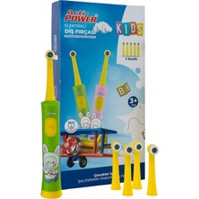Acti Power Kids Elektrikli Şarjlı Sonic Çocuk Diş Fırçası-5 Yedek Başlık Kutuya Dahil