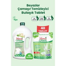 Mom's Green Oksijenli Bulaşık Makinesi Tableti VE Bitkisel Çamaşır Deterjanı Sabun Kokulu 1500 ml 2'li Set-