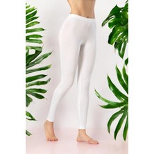 White Velvet Kadın Pamuklu Penye Elastan Günlük Tayt WV.40K00O.25