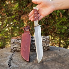 Köse Mehmet Yelkenli Outdoor Bıçak - G-carta Sap - N690 Çelik - 34 Cm