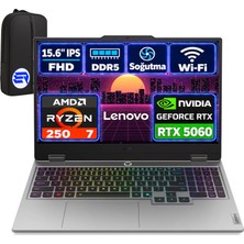 Lenovo Loq 15AHP10 Aı 83JG006FTREP14 Ryzen7 250 RTX5060 8gb 64GBRAM 1tbssd 15.6'' Fhd 144Hz WIN11 Pro + Elektropasaj Çanta
