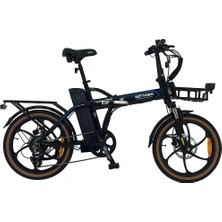 Roxform R-222 Elektrikli Katlanabilir Bisiklet 20AH Shimano Altus Hidrolik Fren Alüminyum Kadro Siyah