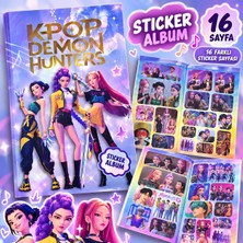 Farabi Kırtasiye K-Pop Demon Hunters Çıkartma Albümü - 16 Sayfa 16 Farklı Çıkartma Sayfası (K-Pop Sticker Kitabı)